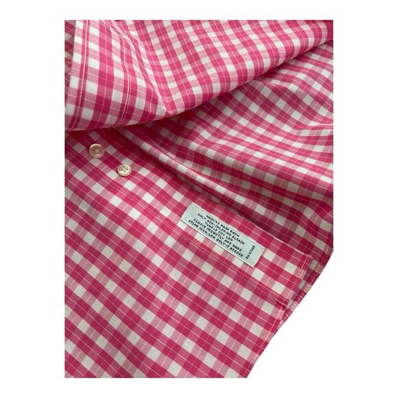 Brooks‎ Brothers Pink Ckeck Dress Shirt Sz 15 - 2/3 Slim Fit - Picture 5 of 10